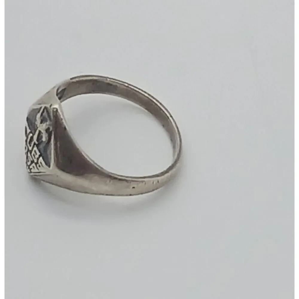 Vintage Sterling Silver Cub Scouts Ring BSA Signet Style Youth Jewelry Size 7